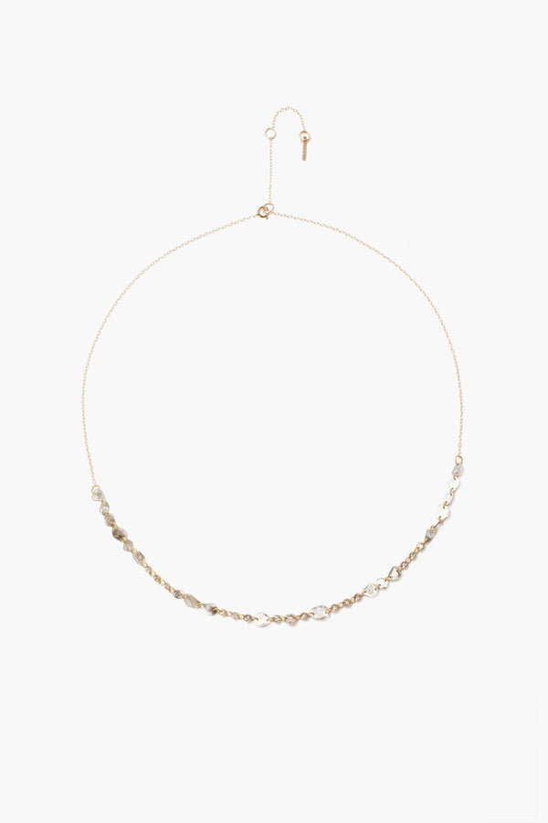 14k Sliced Champagne Diamond Short Necklace