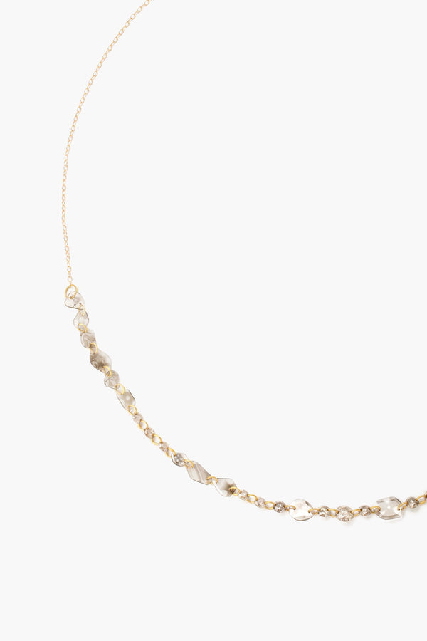 14k Sliced Champagne Diamond Short Necklace