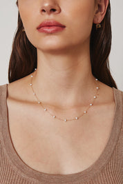 14k White Freshwater Pearl Necklace