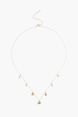 14k Gold Fun Necklace with Diamond Inlay