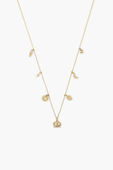 14k Gold Fun Necklace with Diamond Inlay