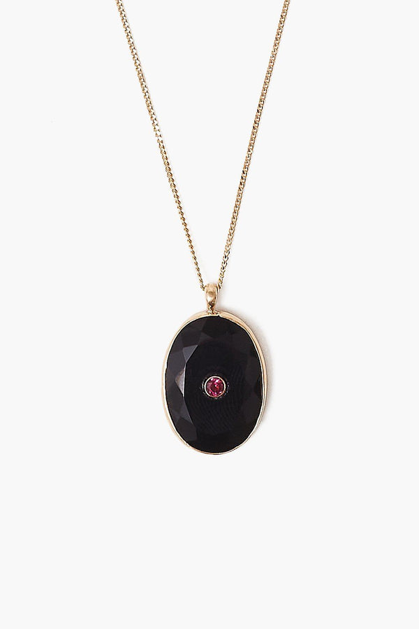 14k Onyx Seed Necklace