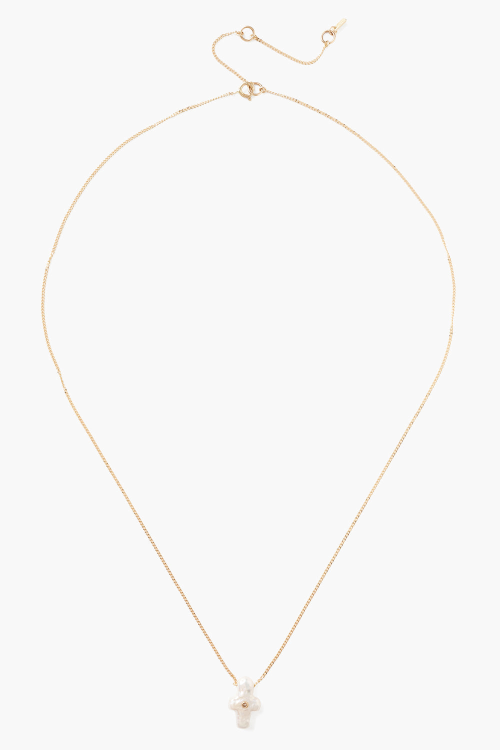 14k Gold & Pearl Playa Cross Necklace – Chan Luu