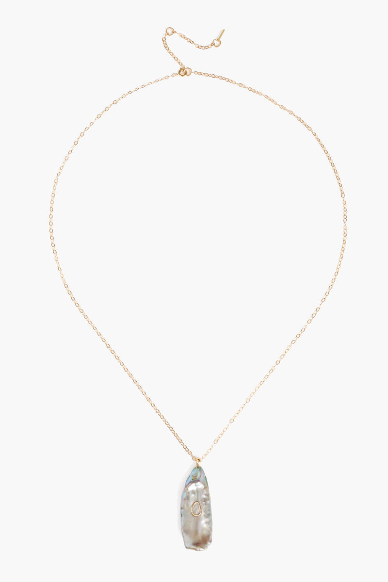 14k Green Biwa Pearl Oasis Necklace