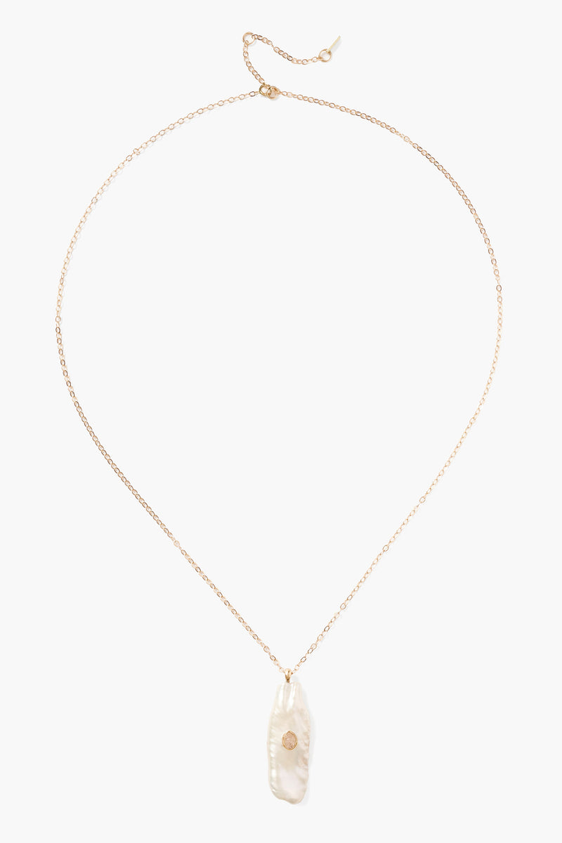 14k White Biwa Pearl Oasis Necklace