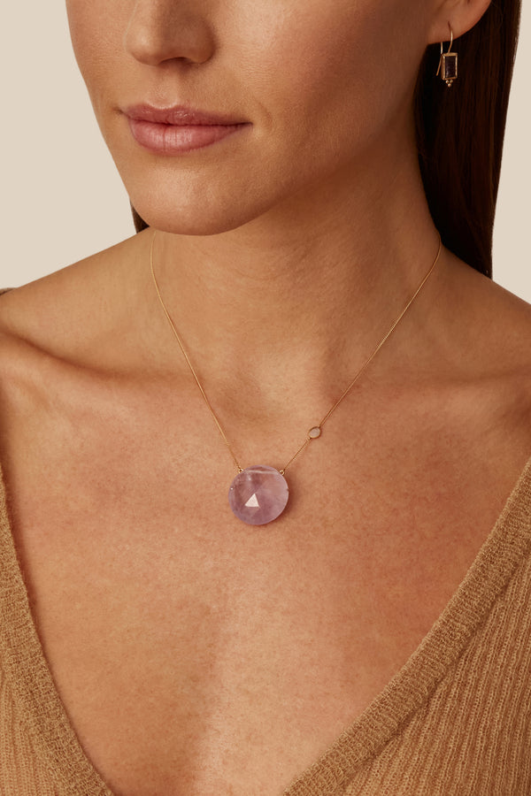 14k Amethyst Bonbon Necklace