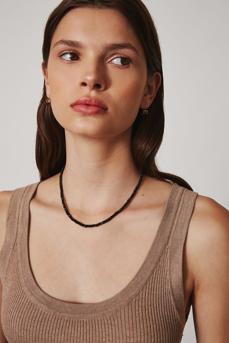 14k Black Tourmaline Petra Necklace
