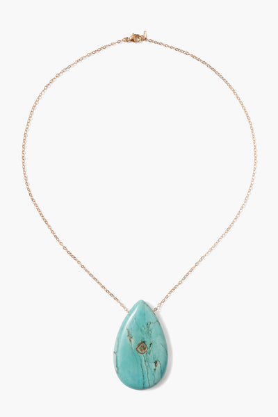 14k Temple Necklace Turquoise
