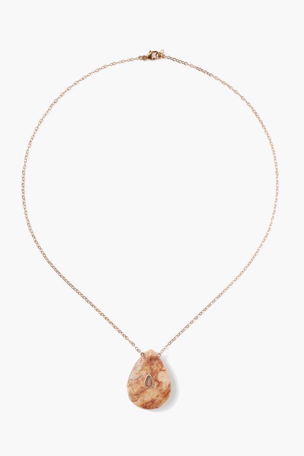 14k Temple Necklace Agate