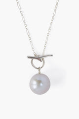 Grey Freshwater Pearl Toggle Necklace