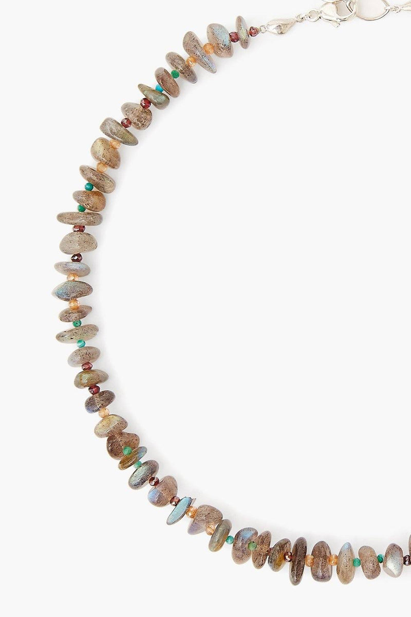 Labradorite Puka Necklace