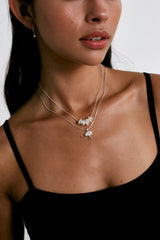 Hilo Pearl and Diamond Necklace Silver