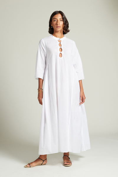 Anokhi Keyhole Dress White Chan Luu