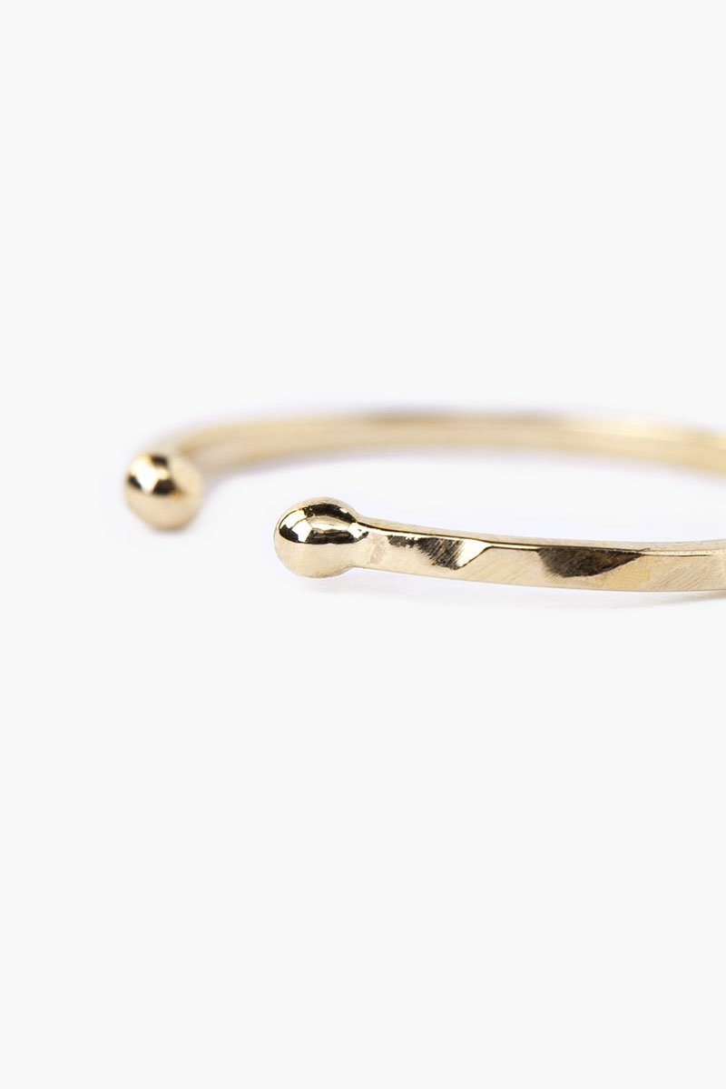 14k Hammered Toe Ring