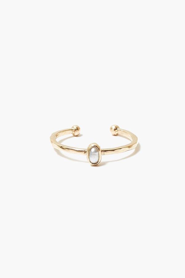 14k White Pearl Toe Ring