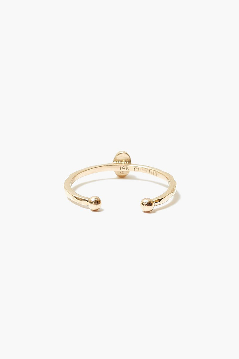 14k White Pearl Toe Ring