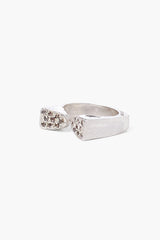 Silver and Diamond Duo Ring