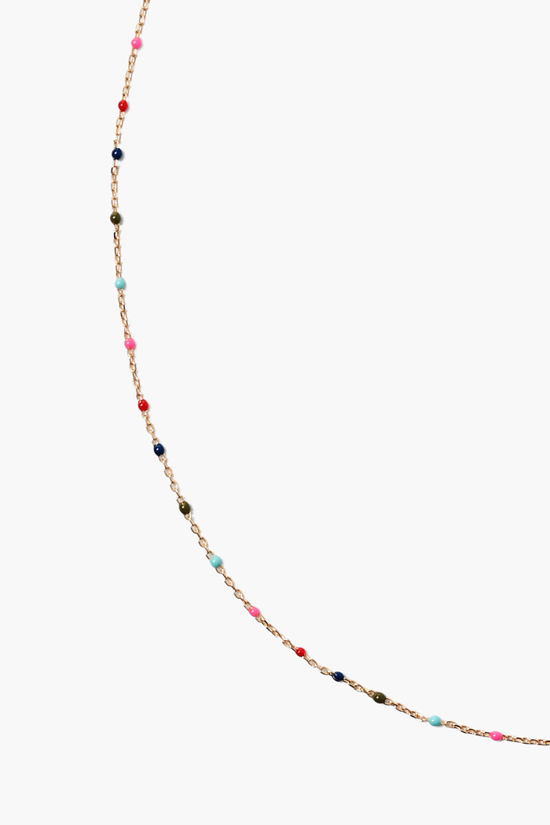 Multi Enamel Bead Necklace