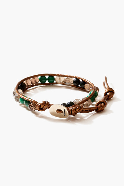 Green Mix Single Wrap Bracelet